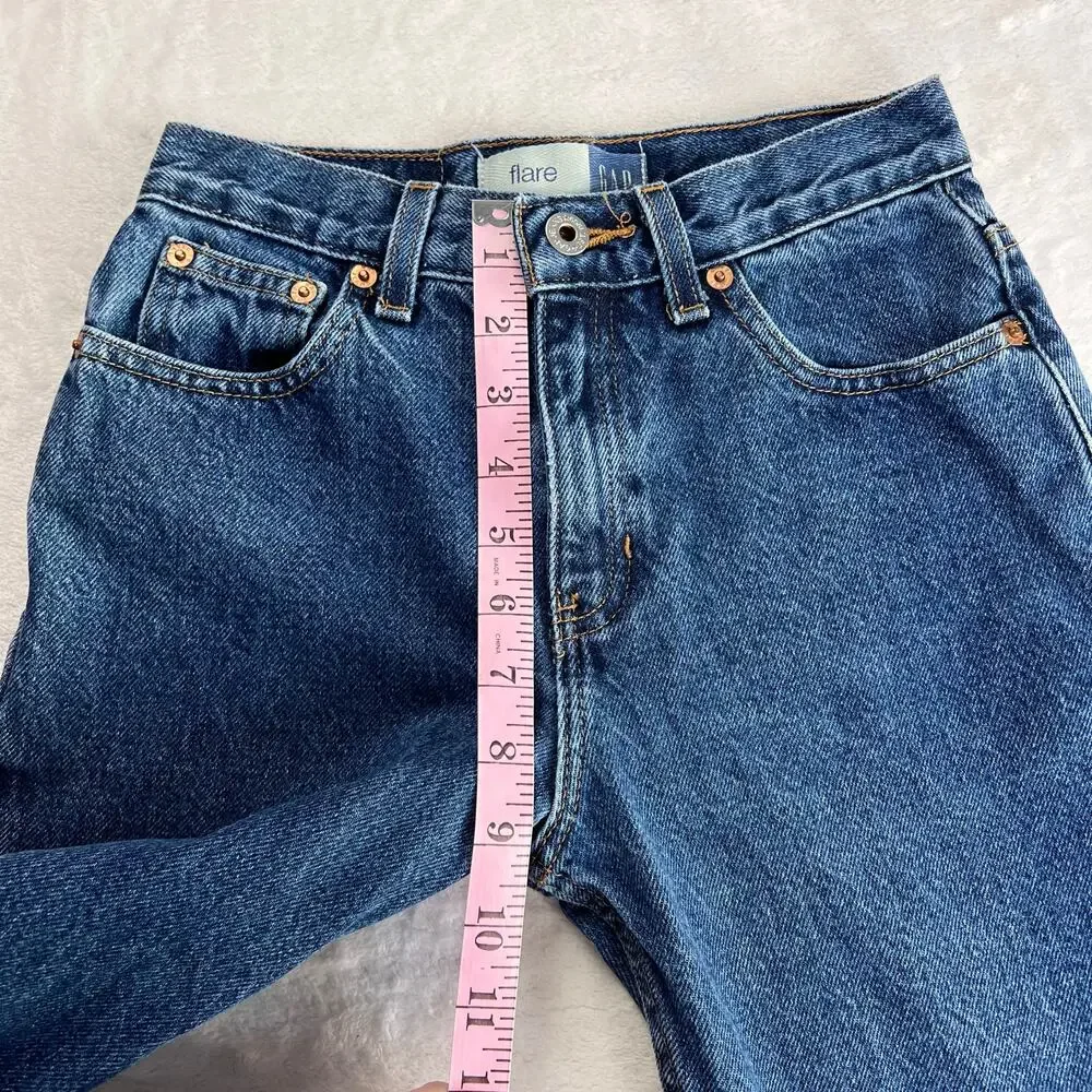 Gap Flare vintage Girls kids Blue Jeans size 10 22x25 Y2K